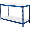BiGDUG Essentials Industrial Workbench - Melamine Workstation Table - 900H x 1400W x 600D mm - 300 kg UDL with Lower Shelf