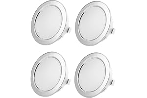 SWEET LED sweet-led zestaw 4 szt. mini ultra płaskie okrągłe lampy meblowe do zabudowy, IP44 ochrona przed pryskającą wodą - wilgotne pomieszczenia, wpuszczany reflektor LED do mebli w kuchni i łazience, reflektor punktowy spot, ledowe oczko 250 lumenów 3.5W 12 V (4 chrom – ciepła biel)