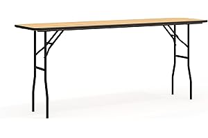 FLASH FURNITURE Flash Muebles 18 "x 72" Rectangular Mesa Plegable formación/Seminario de Madera con Acabado con Revestimiento de Suave Clara Top