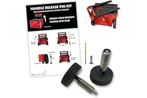 METALMARK Milwaukee Packout Handle Release Pins | Quick Release | 2 Pack | Stainless Steel | Red
