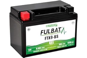 Fulbat - Batería Moto Gel YTX9-BS / FTX9-BS / WP9BS 12V 8Ah