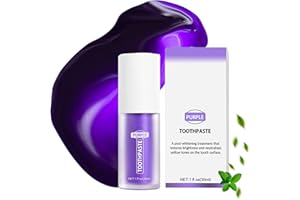 DENDAWEN Purple Teeth Whitening Toothpaste,Lila Zahnpasta Weisse Zähne,Lila Zahncreme Weiße Zähne,Farbkorrektur Serum Zähne,Zahnaufhellung Zahnpasta Lila,Zähne Aufhellen Zahnpasta für Gelbe Zähne