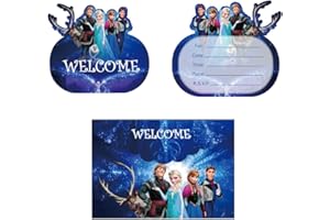 SCOOVY 16 Pcs Frozen Biglietti Invito Compleanno, Biglietti Invito per Bambini, Invito Compleanno con Buste, Decorazioni per Feste, Inviti Inglesi per Festa di Compleanno per Ragazze e Ragazzi