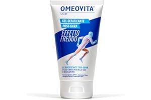 OMEOVITA SPORT - GEL DEFATICANTE POST-GARA | Rinfrescante e Rilassante, Sollievo Dopo Sforzo Fisico, Riduce Sintomi Affaticamento Muscolare, Accelera Recupero Dopo Allenamenti Intensivi, 150 ml
