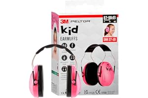 3M Cuffie Auricolari Peltor Kid H510Ak, Protezione Acustica per Bambini, Paraorecchie, Rosa, Misura Regolabile, Contro Livelli di Rumore 87-98 Db, Snr: 27Db, Scuola, Concerti, Festival