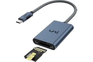 uni USB C Card Reader SD 4.0 312MB/S, 2 in 1 Aluminum USB C to Micro SD Card Adapter, External Memory Card Reader UHS-II for SDXC/SDHC/SD/MMC/RS-MMC/Micro SDXC/Micro SD/Micro SDHC Cards