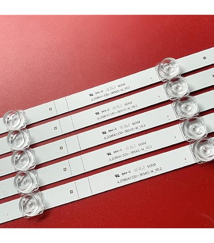 Bande Rétroéclairage LED Pour TV Hisense - Kit 6 Pièces 9 LED, Compatible Modèles 65A7300F, 65A7100F, Etc. - 7