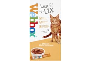 Webbox Chicken Lick-e-Lix Youghurt Treats for Cats and Kittens [PACK OF 8]+ Howsehold Tote Bag