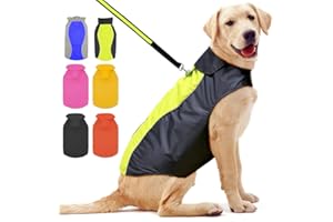 YFbrite Waterproof Dog Coat - Lightweight Pet Raincoat | Adjustable Warm Jacket | Dog Cloth for All Breeds Sizes (Green, Large)