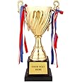 Wrzbest Trophy Cup - Large Trophy,Gold Award for Sports,Tournaments,Competitions,Soccer Football League Match Trophy,Other Teamwork Award