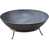 Köhko Cuenco de Fuego Marbela Aprox. 50x50x24 cm de Acero con 3 pies para Barbacoa, Fuego de jardín y Todas Las Noches maravi