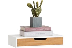 ‎SOBUY SoBuy regał wiszący, półki na ścianę, szuflada ścienna, regał wiszący, FRG92-WN