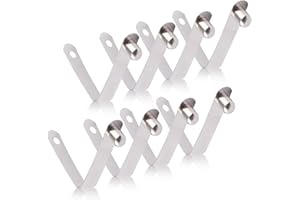 INCREWAY Tent Pole Clips, 8mm Kayak Paddle Spring Snap Clips, 8Pcs Stainless Steel Tent Pole Push Button Spring Clips for Camping Kayak Paddle Tent Pole