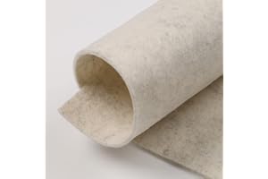 MONDO TESSUTI Feltro Tessuto Al Metraggio Spessore 3mm Feltro Colorato Per Creazioni, Decorazioni, Fai da te, Hobby, Lavoretti. Modellabile. (Bianco Melange)