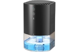 ‎AROEVE AROEVE Luftentfeuchter 990ml, Kleiner Luftentfeuchter Elektrischer, 7-Farben-Licht, Automatische Abschaltung, Abtauschutz, Entfeuchterfür für Den 24-Stunden-Einsatz in Haus, Schrank, Bad und Küche