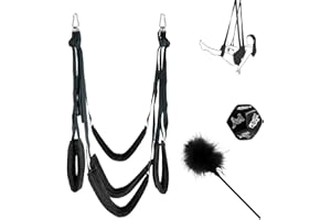 AMZII Liebesschaukel Sexschaukel für die Decke Tür,Sex Möbel BDSM Möbel Fesseln Sex Set mit 5 Extra Breite Polstern,Sex Würfe