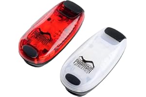 PHANTOM ATHLETICS Phantom - Juego de 2 luces intermitentes LED con clip, para deportes al aire libre, correr, color rojo y blanco