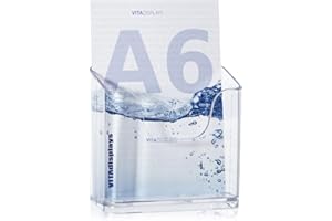 VITAdisplays® Soporte para folletos (DIN A6), transparente