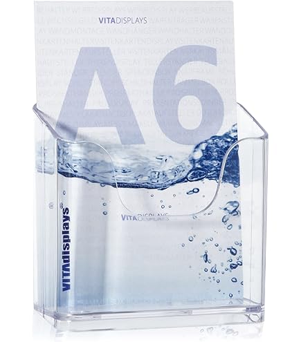 Alplas A5 Clear Leaflet Dispenser Holder Stand Freestanding - For