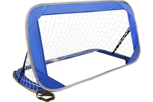‎KAPLER Kapler Fussballtore 2er Set für Garten Kinder Pop-up-120x70x70cm Blau-Robuster Flachstahlrahmen und Glasfaserstab - Einfache Montage - Wetterfestes Polyester.