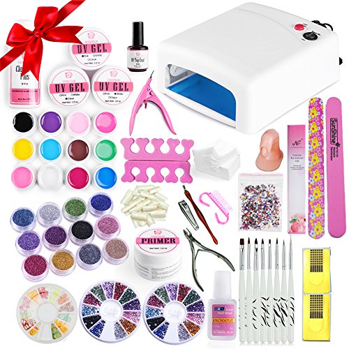 Coscelia 36W Nageltrockner Starterset Nagelgel Set Nageldesign Deko Kits Gelpolish Nagelset Muttertag Geschenk - 2