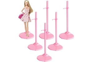 SHILIPAIJC 20 Pezzi Supporto per Bambole per Bambole da 9-11 Pollici, Supporti Espositore per Bambole Supporto per Bambolei Rosa Regolabile per Bambole, Orsacchiotto, Ultraman, 21.7cm