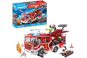 PLAYMOBIL City Action 9464 Feuerwehr-Rüstfahrzeug mit Licht und Sound, Ab 5 Jahren