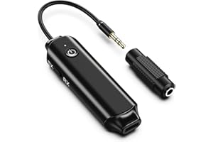 OQIMAX Bluetooth 5.0 Car Audio Adapter, 3.5mm AUX Bluetooth Transmitter Receiver with Noise Reduction, Low Latency, Portable Wireless Bluetooth Receiver for Headphones, TV, Speakers Stereo