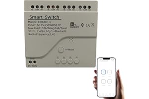 Newgoal Modulo interruttore relè Smart WiFi a 4 canali USB 5V/AC85V-250V, supporto controllo Bluetooth, telecomando app eWeLink, per Alexa Google Home