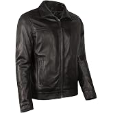 CYCAS D'OR Kent Leather Jacket in Black - Lambskin - Elegant Men's Jacket Made of Premium Leather - Maintenance-Free - Waterproof - Large Sizes Available