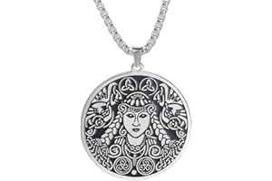 Dreamtimes egiziano dea alata Iside ciondolo con ciondolo collana gioielli vintage ciondolo amuleto potere magico per uomo donna