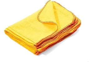NAEEM SONS 10x Yellow Dusters Cotton Cleaning Cloths Polishing Cloth Dusting Towel Multi-Purpose Duster Cloth Washable Reusable Car Duster For Dusting Polishing Cleaning Kitchen Essentials (pack of 10 )