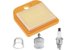 ZAMDOE 4237 141 0300 Air Filter Fits for Stihl HS81 HS81R HS81RC HS81T HS81TC HS82 HS82T HS86 HS86R HS86T HS87 HS87R GS81RC Hedge Trimmer for Garden, with Spark Plug, Fuel Filter, Primer Bulb