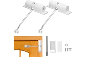 QWORK® 2 Pièces Ferme Porte Automatique, Ferme Porte à Ressort, Fermeture de Porte Réglable, Groom Fermeture Porte pour Portes Intérieures