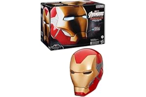Avengers Hasbro Marvel Legend Series, End Game, Casco Electrónico de Iron Man Mark LXXXV, Superhéroes, Accesorios Juegos de rol, Luces Led, Diseño Premium, Máscara Halloween, Regalos para Adultos