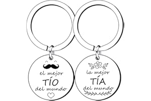 LKJHGF 2 piezas llavero Llavero de los Tía y Tío Regalo Tía y Tío Llavero Tía Llavero,Regalo de cumpleaños Para Tía y Tío Regalo del Tío El regalo de la Tía Regalos Navidad