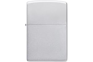 ZIPPO – Modèle Flamme Zippo – Satin Chrome – Laser Engrave – Briquet Coupe-Vent, Rechargeable, dans Une boîte Cadeau de Haute qualité