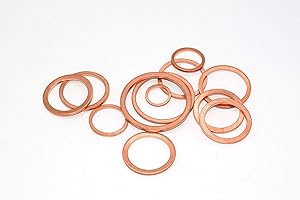 DIZA Kupferdichtung 17 x 21 x 1,5 DIN7603 A 10 Stück Kupfer Dichtringe Dichtungsringe aus CU Kupferringe