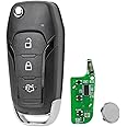 433MHZ 3 Buttons Ford Ranger Fiesta Focus Fusion Mustang Transit Connect Custom MK8 Ka Tourneo Mondeo Edge Key ID47(49Chip) HU101 Blade