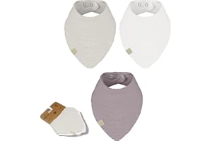 bistyle Baby Bandana Dribble Bibs Drool Bibs, 6pc Infant Teething Soft and Absorbent with Adjustable Snaps, Bib Set for Unisex Newborn Toddlers Aged 0-36 Months