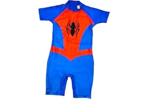 SPIDER-MAN Boys Spiderman All in One Swimuit Sunsafe Sunsuit Ages 18 Months to 8 Years