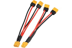 ELFCULB 1 paio di splitter XT60 Y, XT60 Y, cavo XT60, spina parallela XT60 su presa XT60, per drone RC Lipo (15 cm)