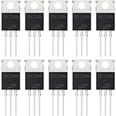 ALLECIN 10 Pezzi IRLZ44N IRLZ44 IRLZ44NPBF Transistor MOSFET a Canale N 47A 55V Transistors MOSFETS 47 Ampere 55 Volt TO-220