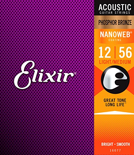 Elixir Nanoweb 16077 phosphor bronze light-medium 012-056