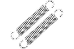GUNGY Zugfedern mit Haken Edelstahl Zugfeder Spannfeder 100mm Außendurchmesser 18mm Drahtdurchmesser 2,9mm Maximale Zugkraft 24kg 2,9x18x100mm 2 Stück