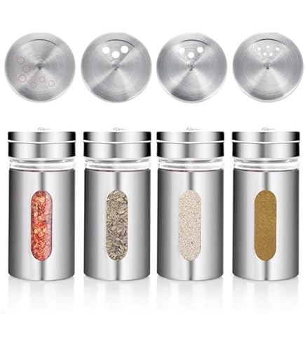 6 Barattoli Per Spezie In Plastica Trasparente - 100ml, Con Coperchio Shaker - Foto 4