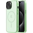 Tigowos for iPhone 15 Phone Case Fits MagSafe 10FT Drop Resistant Matte Skin Feeling Back Cover for iPhone 15 Case，Matcha Green