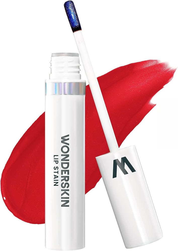 Wonderskin Wonder Blading Lip Stain Peel Off Masque – Uzun ömürlü, suya dayanıklı ve aktarmaz kırmızı dudak tonu, mat kaplama, peel off makyaj (Playful Stain & Go Maske)