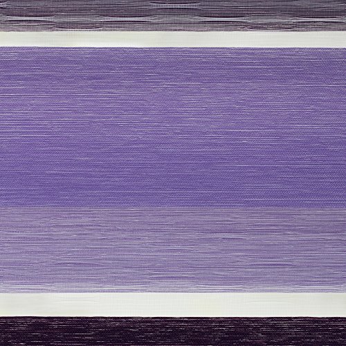 Lichtblick KDR.070.150.30 Duo-Rollo Klemmfix, ohne Bohren, Bunt Violett – Lila – Weiß 70 x 150 cm (B x L) - 4