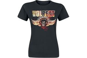 Volbeat Burning Skullwing Frauen T-Shirt schwarz XL 100% Baumwolle Band-Merch, Bands, Nachhaltigkeit
